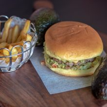 Food photography avocado burger