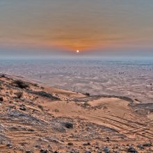 sunrise in the desert in Dubai