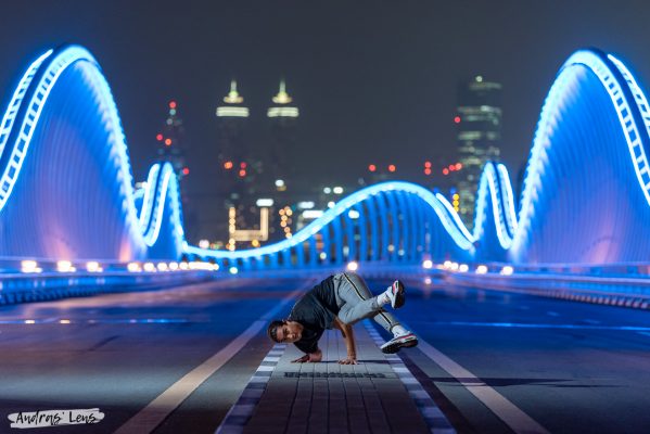 Lifestyle photoshoot with hip hop dancer